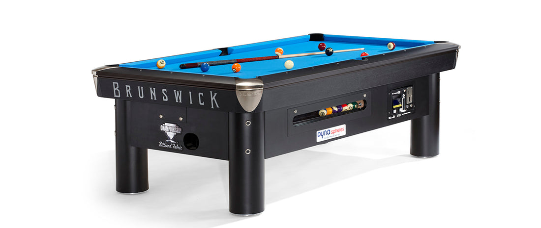 Brunswick Billiards’ New Gold Crown coin Table