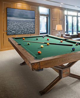 Brunswick 8-Foot Black Wolf Pool Table with FREE Contender Play Package  Accessories and Brunswick Sahara Contender Cloth. 